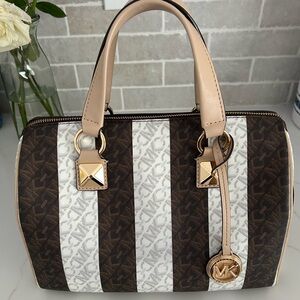 Michael Kors Grayson Medium Duffle Signature Satchel